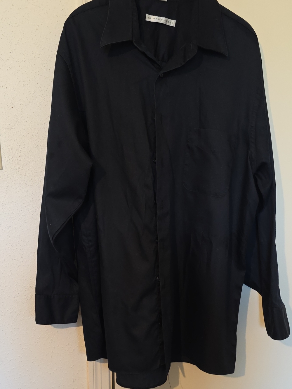Geoffrey Beene Men's Black Cotton Blend Shirt Size XL